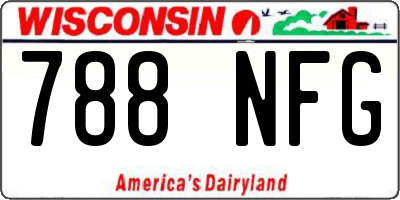WI license plate 788NFG