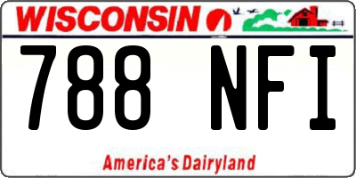 WI license plate 788NFI