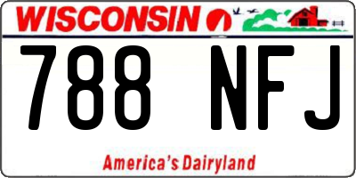 WI license plate 788NFJ