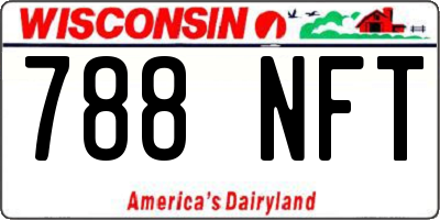 WI license plate 788NFT