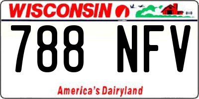 WI license plate 788NFV