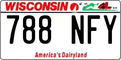 WI license plate 788NFY