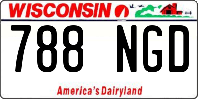 WI license plate 788NGD