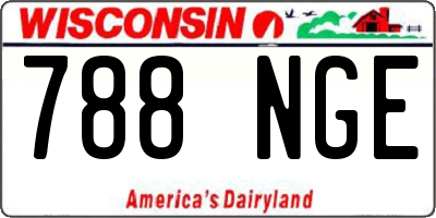 WI license plate 788NGE