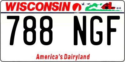 WI license plate 788NGF