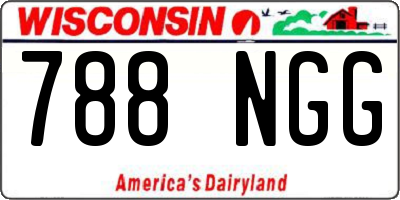 WI license plate 788NGG