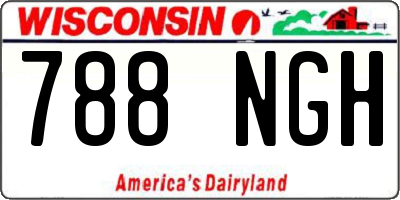 WI license plate 788NGH