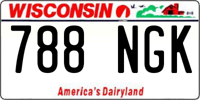 WI license plate 788NGK