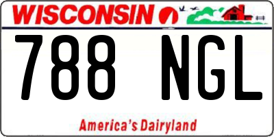 WI license plate 788NGL