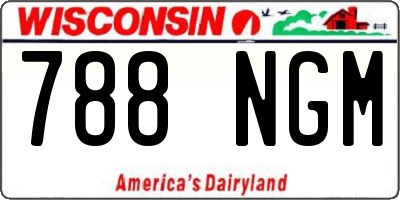 WI license plate 788NGM