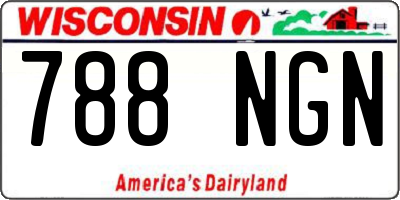 WI license plate 788NGN