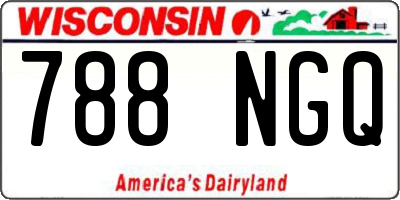 WI license plate 788NGQ