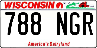 WI license plate 788NGR