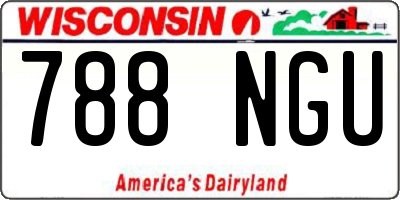 WI license plate 788NGU