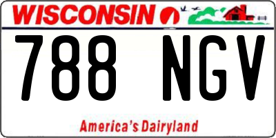 WI license plate 788NGV
