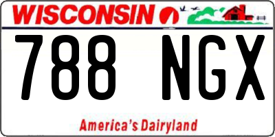 WI license plate 788NGX