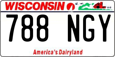 WI license plate 788NGY