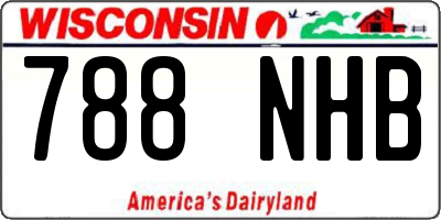 WI license plate 788NHB