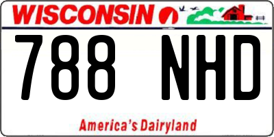 WI license plate 788NHD