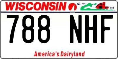 WI license plate 788NHF