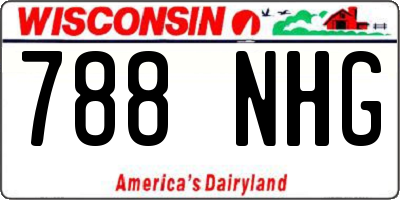 WI license plate 788NHG