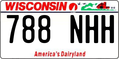 WI license plate 788NHH