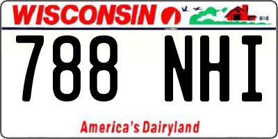 WI license plate 788NHI