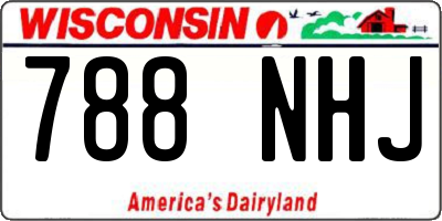 WI license plate 788NHJ