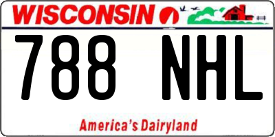 WI license plate 788NHL