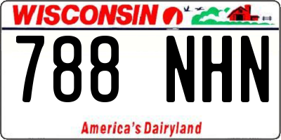WI license plate 788NHN