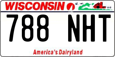 WI license plate 788NHT