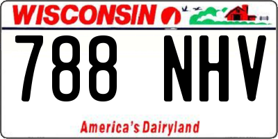 WI license plate 788NHV