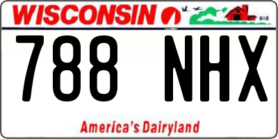 WI license plate 788NHX