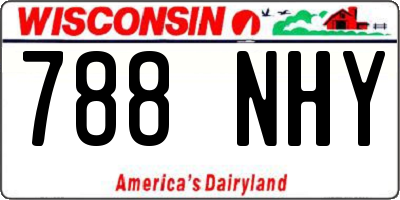 WI license plate 788NHY