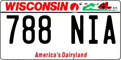 WI license plate 788NIA