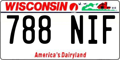 WI license plate 788NIF