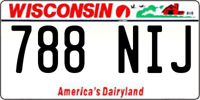 WI license plate 788NIJ