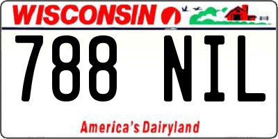 WI license plate 788NIL
