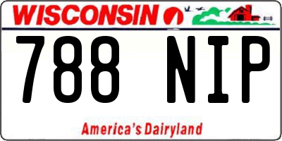 WI license plate 788NIP