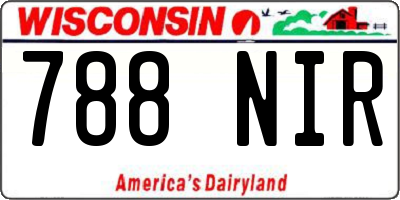 WI license plate 788NIR