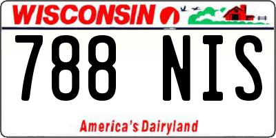WI license plate 788NIS