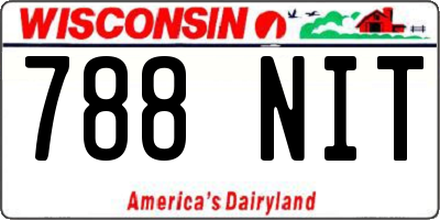 WI license plate 788NIT