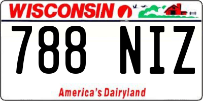 WI license plate 788NIZ