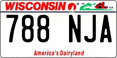 WI license plate 788NJA