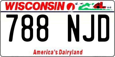 WI license plate 788NJD