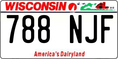 WI license plate 788NJF