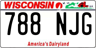 WI license plate 788NJG