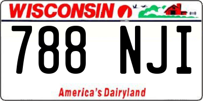 WI license plate 788NJI