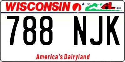 WI license plate 788NJK