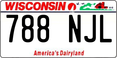 WI license plate 788NJL